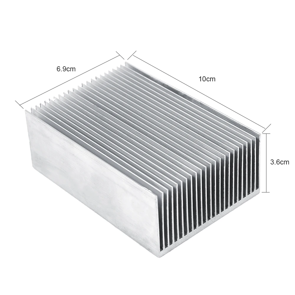 ZK30 1pc Aluminum Heatsink Heat Sink Cooling for Led Amplifier Transistor IC Module 100*69*36mm