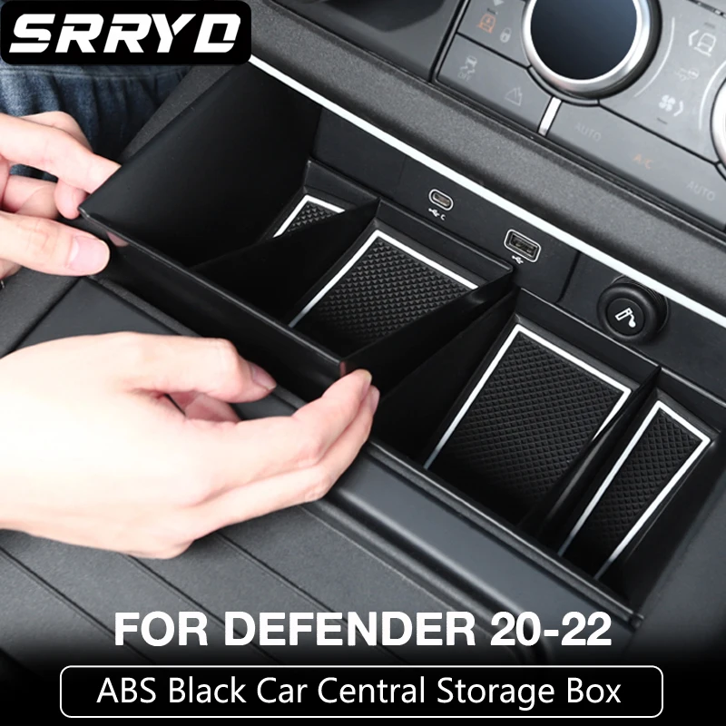 Abs Nero Per Land Rover Defender 90 110 2020 2022 Car Styling Abs Black Car Central Storage Box Phone Box Accessori Per Auto