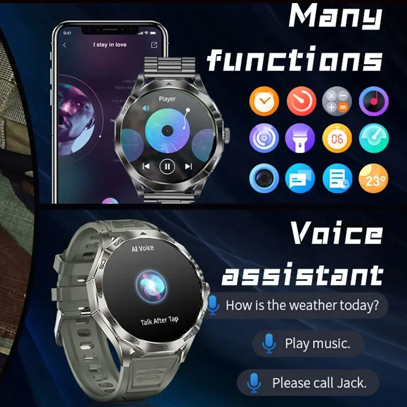 GPS Track Sports Smart Watch Men 1.85-Inch Ultra HD AMOLED Screen 710 Mah Battery Bluetooth Call SmartWatch Man 2025 New