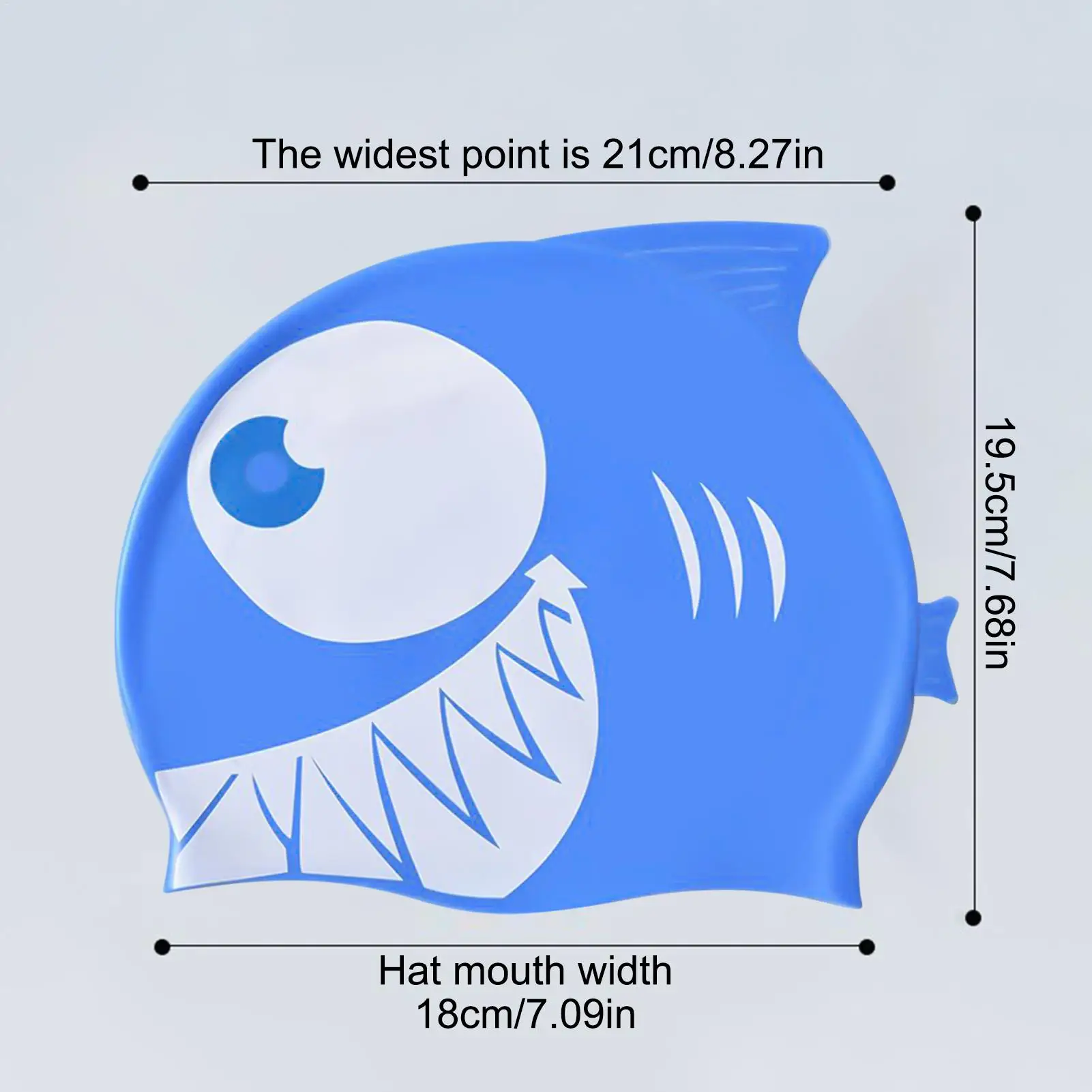 Swimming Caps Swim Hat Cartoon Fish Shark Silicone Waterproof Summer Pool Ear Protector For Girl Boy Baby Kids Children