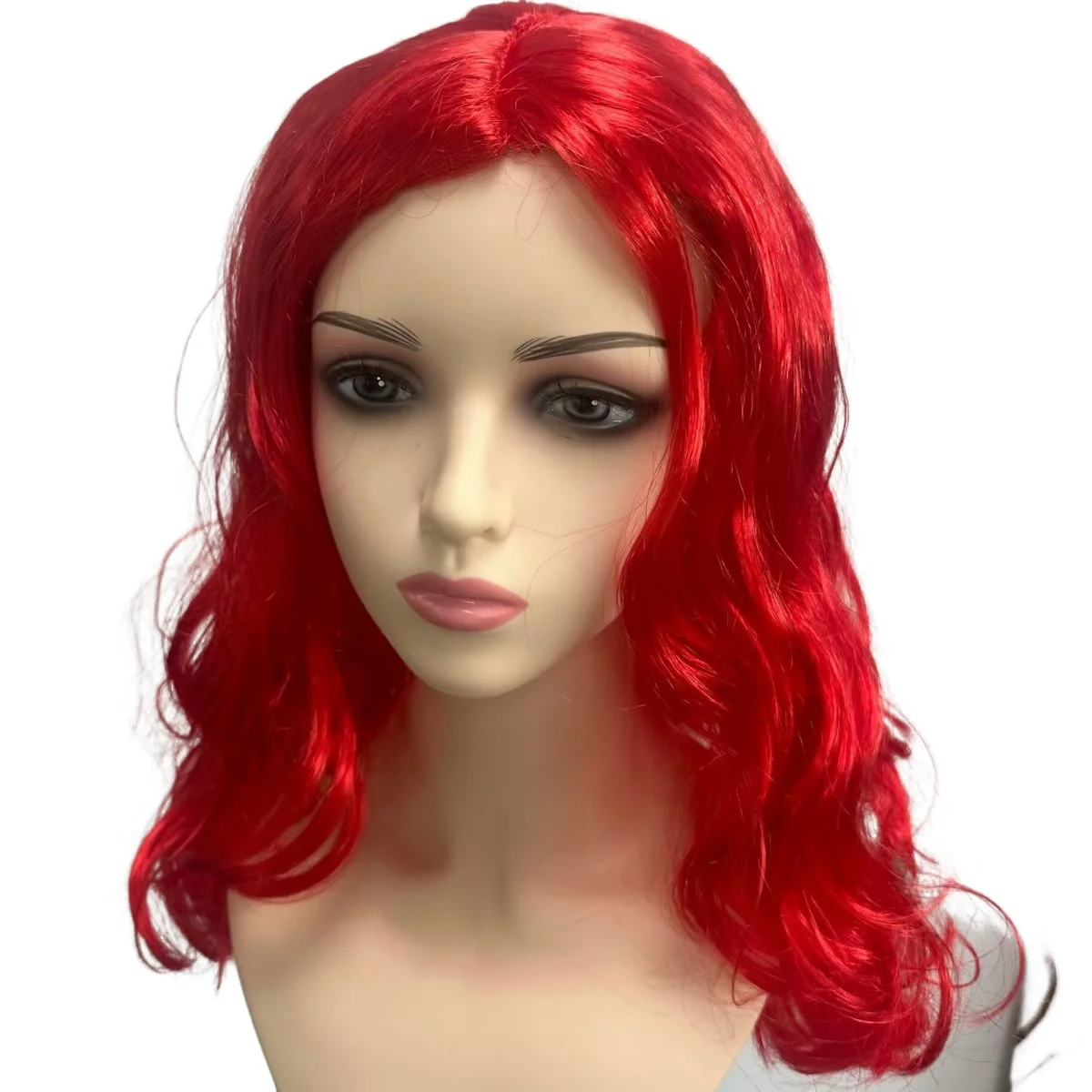 Anime cosplay wigs Anime Mermaid Princess Wig Accessories For Kids Halloween Carnival Red Long Natural Wavy PET Material Cosplay Wig Starfish