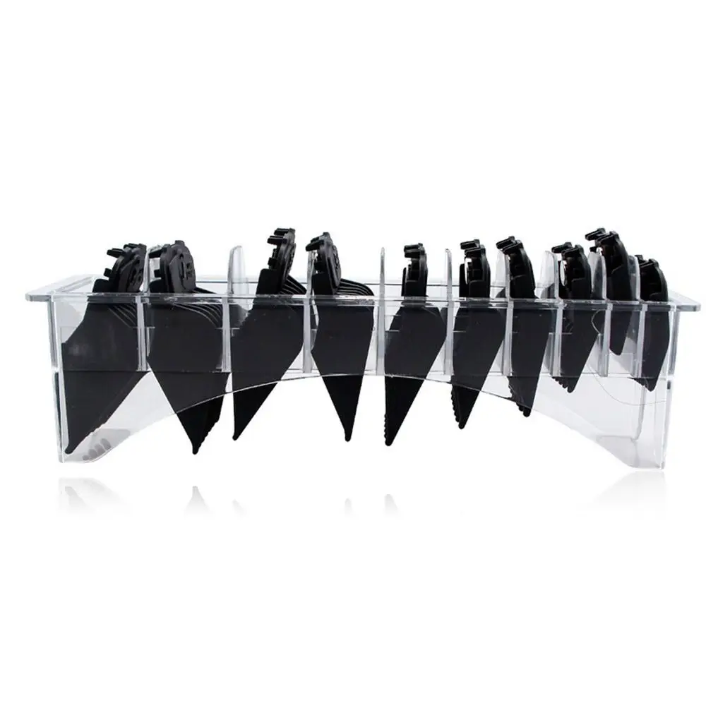 Transparent Clipper Guard Holder Durable Rectangular Barber Shop Hair Clipper Storage Box Universal Clipper Comb Case 5