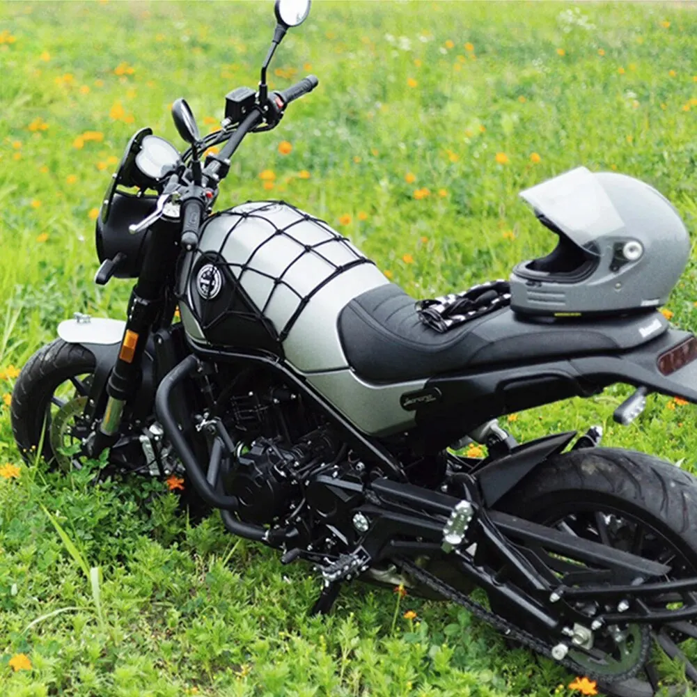 Motorcycle bungee net 6 Hooks Hold down Fuel Tank Luggage Mesh Web for Motorcycle Bike 6 Hooks Tank Car Styling