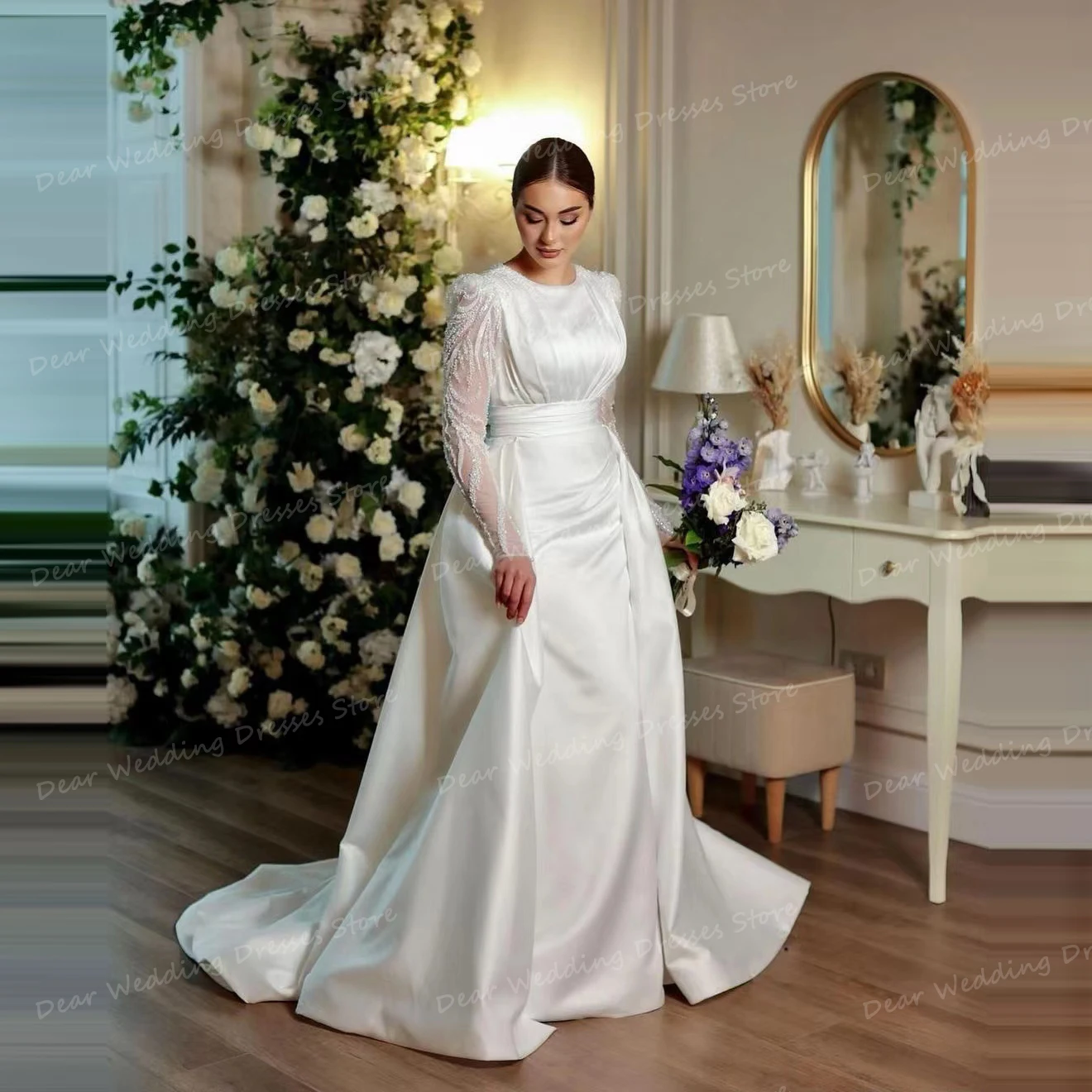 Luxurious Satin Wedding Dress EDW321