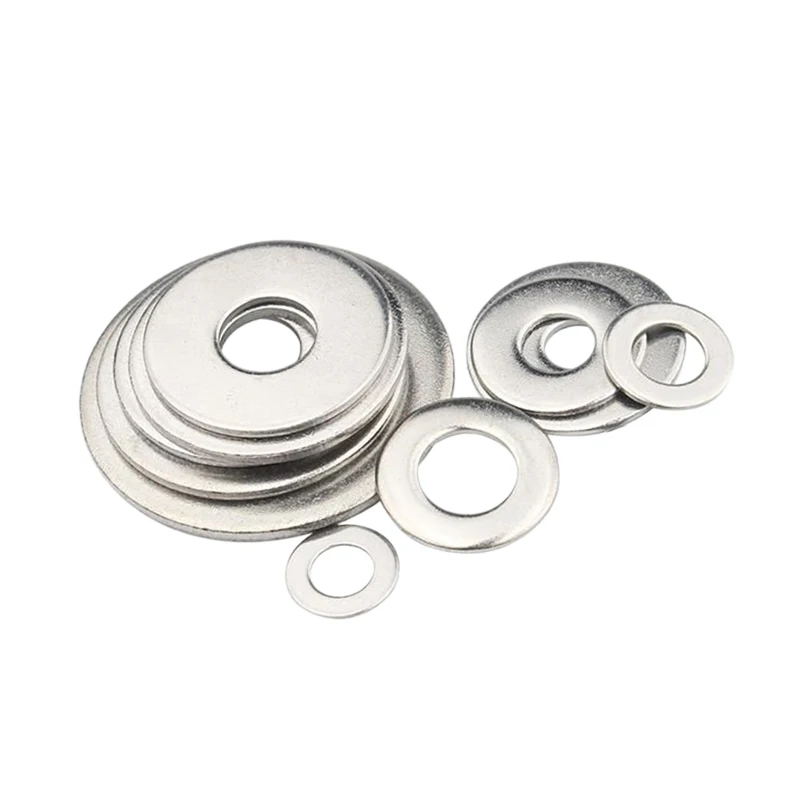 stainless steel washers Washer Stainless Steel 304 M1.6 M2 M3 M4 M5 M6 M8 M10 M12 M14 M16 M18 M20 M22 M24 Large Flat Metal Gaskets Plain Washers DIN9021