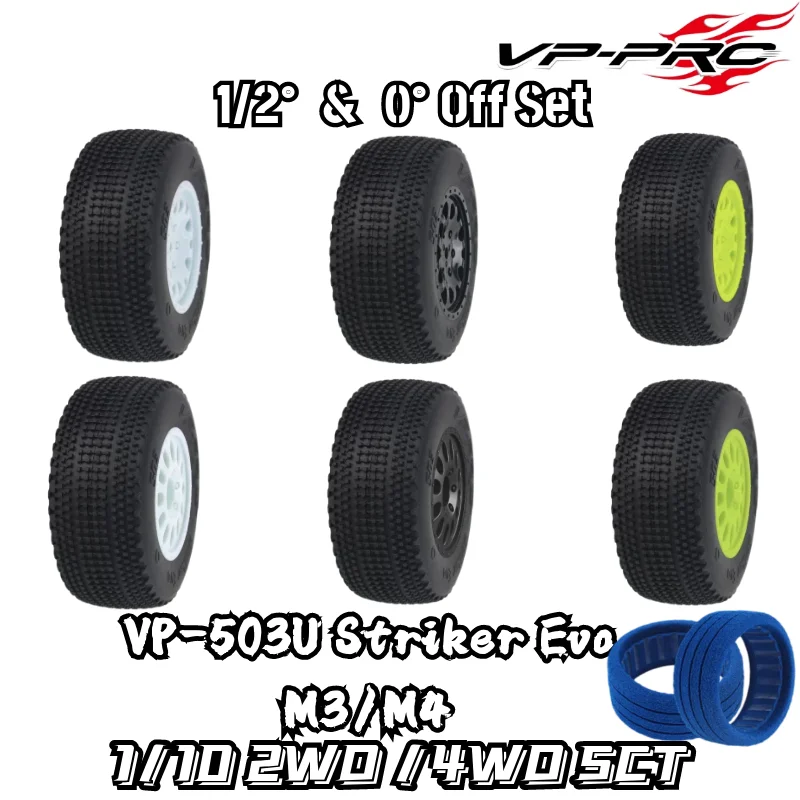 VP PRO 1/10 4WD 2WD SCT Short Truck Tire 0 1/2 off set 503U Striker Evo 12mm Nut RC Racing Tire High Grip TLR Xray AE ARRMA Losi