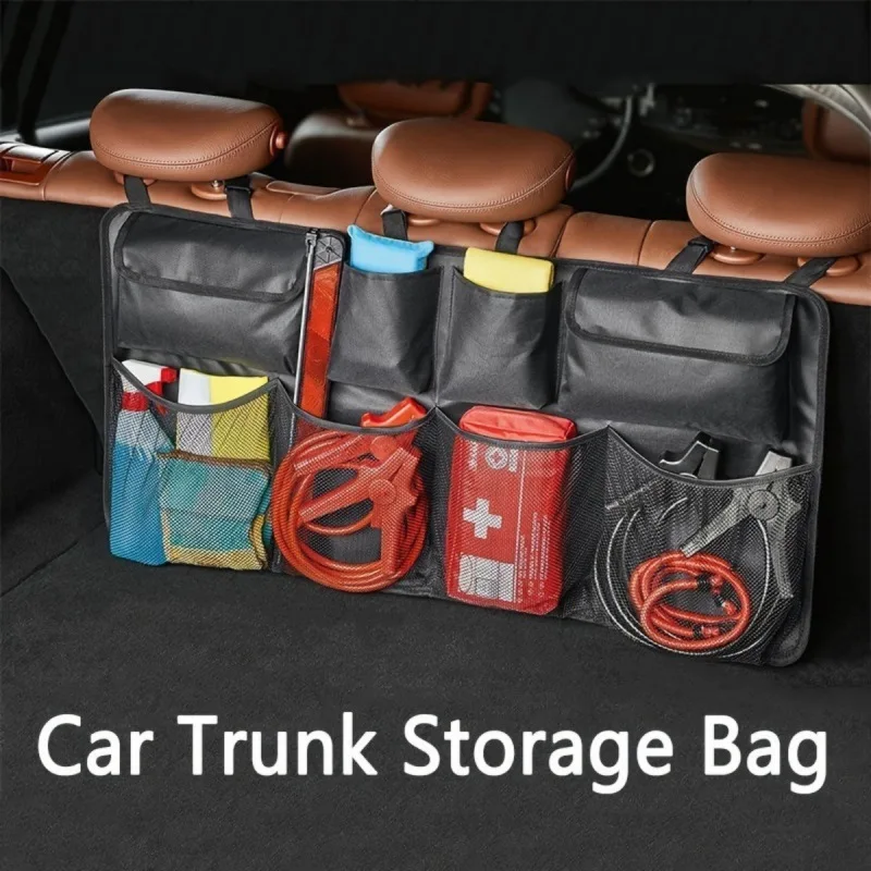 Car Seat Back Storage Hanging Bag SUV Car Waterproof Storage Box Mesh Pocket Interior Supplies