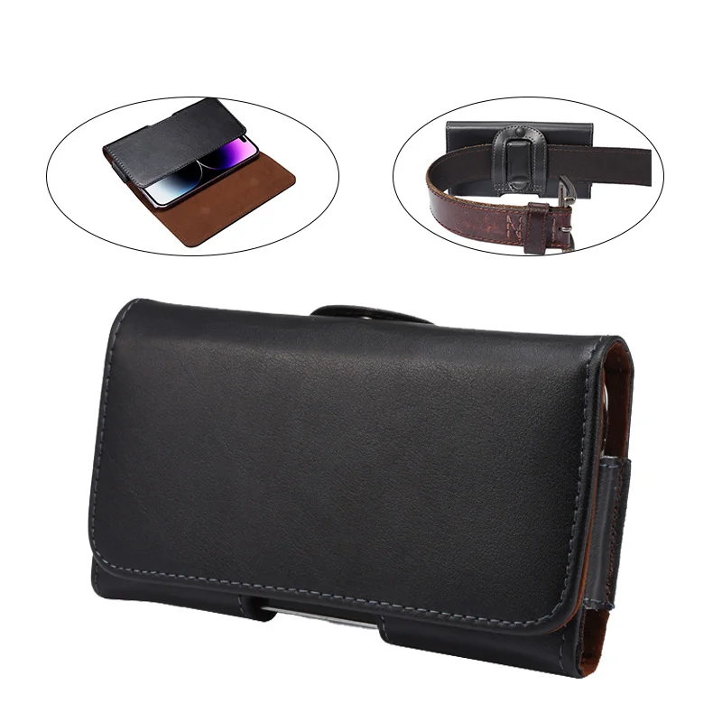 Universal Genuine Leather Belt Holster Case and Waist Bag