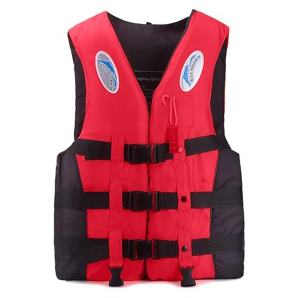 Outdoor Adult Swimming Life Jacket Adjustable Buoyancy Survival Suit Polyester Children Life Vest With Whistle 2