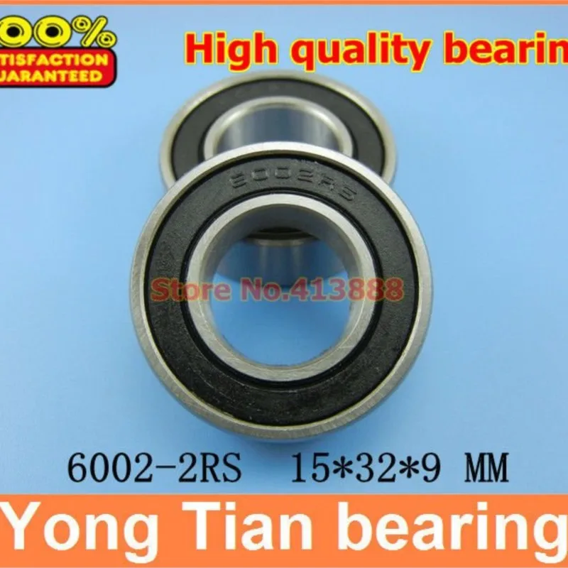 NBZH bearing(1pcs) High Quality Deep Groove Ball Bearing Double Rubber Sealing Cover 6002-2RS 15*32*9 Mm