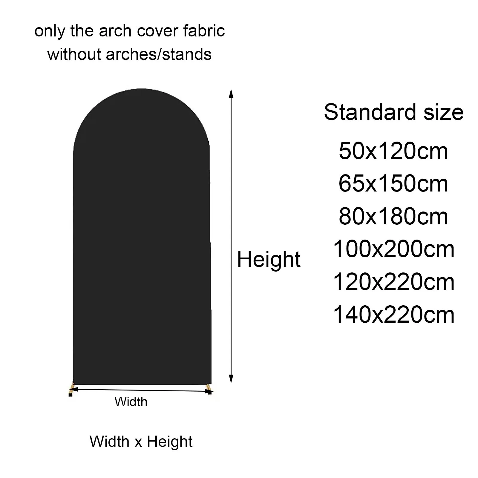 AIBIIN Set of Arch Backdrop Covers Solid Color Spandex Balloon Stand Cover Fabric Wedding Birthday Party Decor Supplies