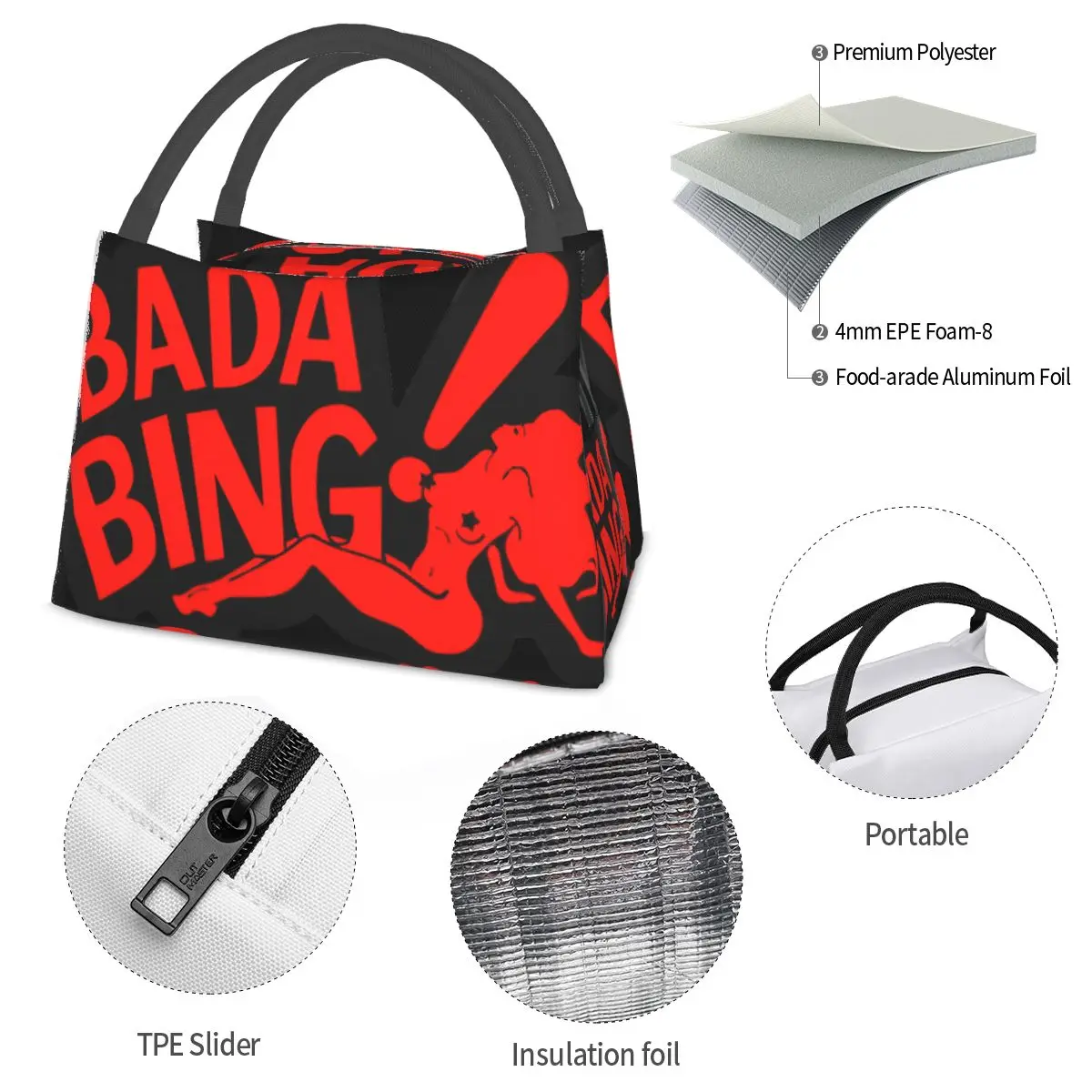 Bada Bing Portable insulation bag for Cooler Thermal Food Office Pinic Container
