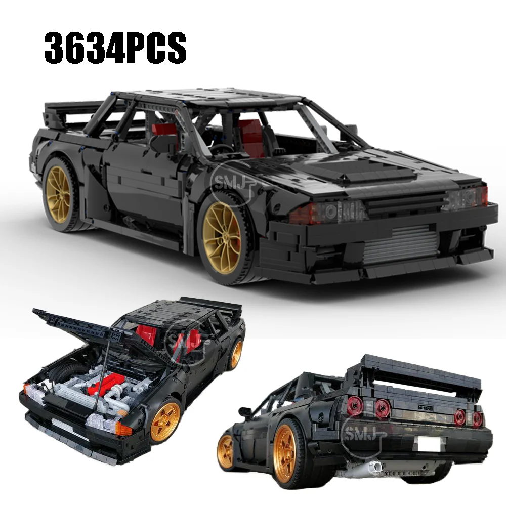 

New MOC 62624 Skyline R32 GTR City Racing Classic Sport Hypercar Technical Model Assembly Building Blocks Kid Toy Birthday Gift