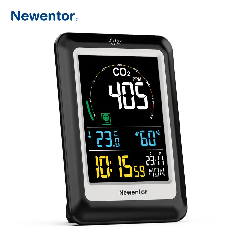 

Newentor 5 in 1 Air Quality Monitor CO2 Meter Real-time Dectect Carbon Dioxide Meter Digital Temperature Humidity Detector