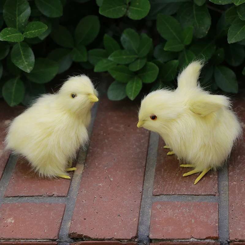 Muñeca de Animal peludo realista para niños, juguete de felpa suave de pollito de simulación, modelo de pollo cognitivo con sonido, regalo de Pascua