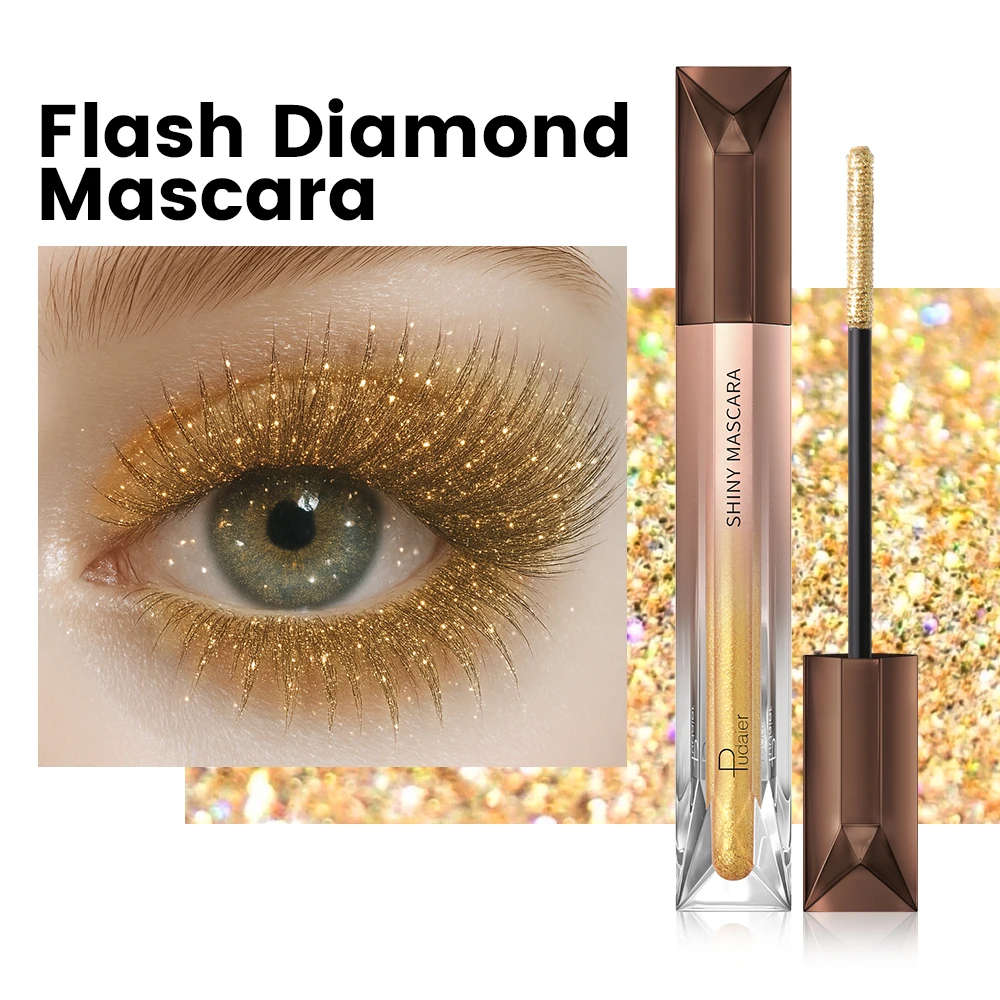 Wasserfeste Mascara Und Metallic Eyeliner Set Für Volumen_voghion.com