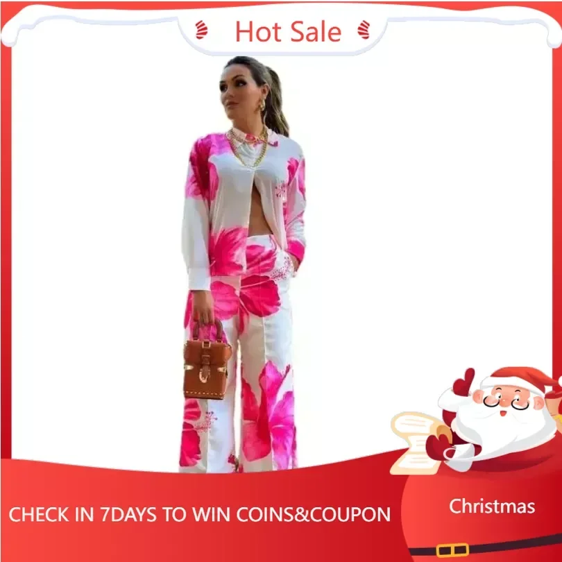 

Одежда в африканском стиле для женщин, 2 предмета, весна-осень, элегантный топ с длинным рукавом и принтом, длинные брюки, подходящие комплекты, Дашики, африканская одежда