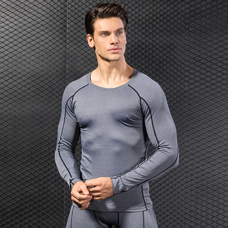 Winter Thermal Man Running Underwear Skinny Bodyshaper T-Shirt 3D Tight Sport Quick Dry Breathable Fitness Elastic Corset Shaper running kaka women s nylon high waist pocket no need to wear underwear tight lifting hip nude sport pilates yoga pants size s xl