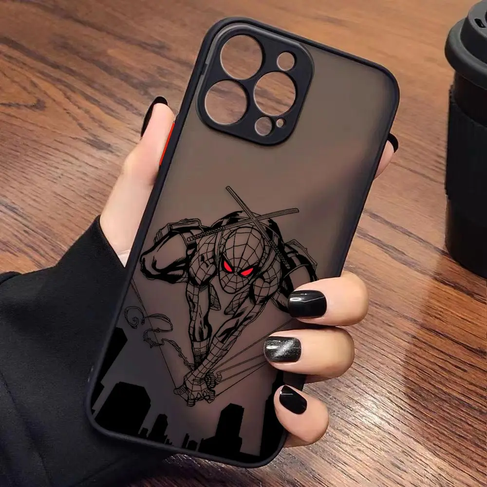 thumbnail image 1 of Funda para iPhone Apple 14 13 11 12 MINI Pro XS Max XR X 7 8 SE 2022 2020 6 6S Plus Funda Capa Shell Marvel Spider-Man Comics, 1 of 5