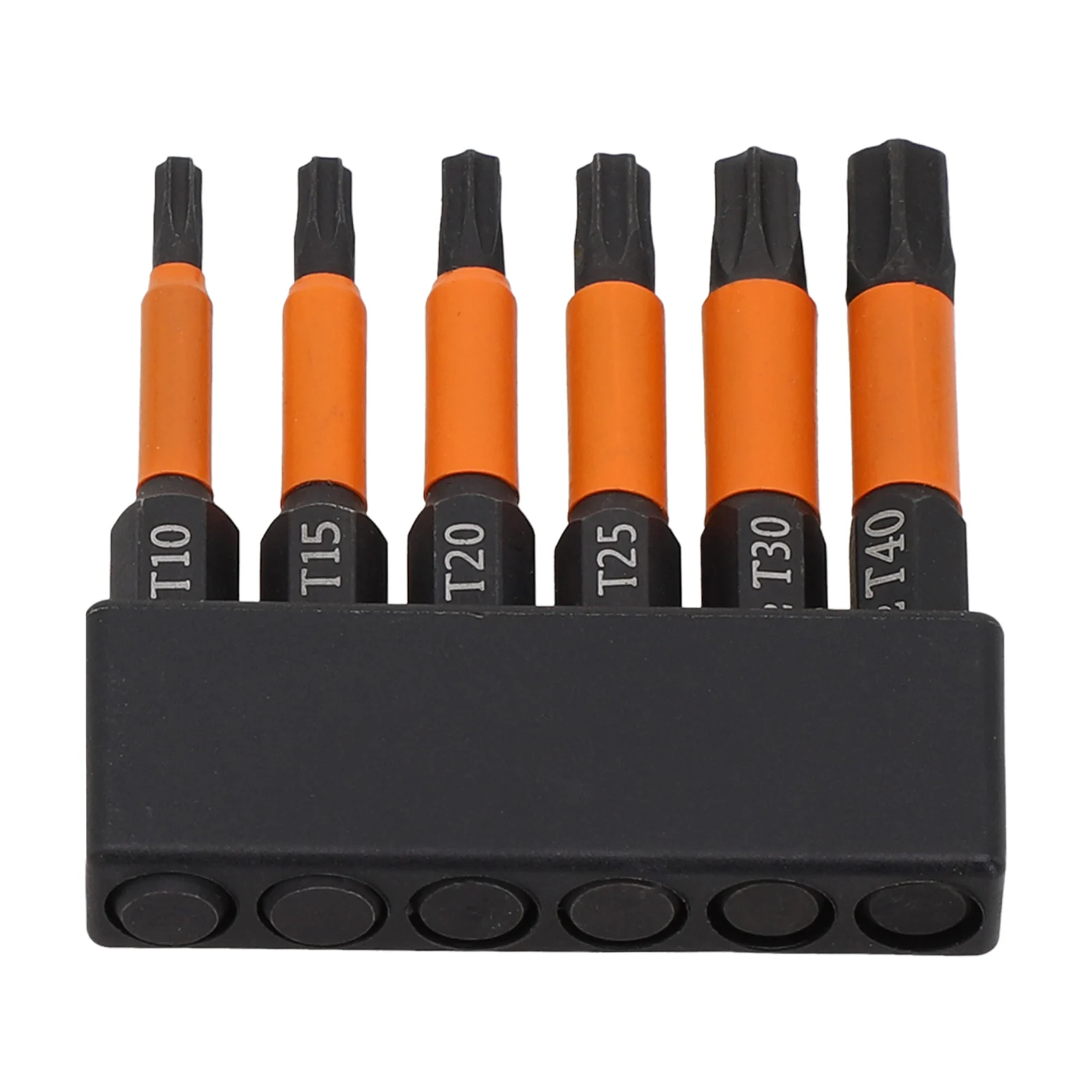 

6pcs 50mm Torx Screwdriver Bit Magnetic 1/4 Shank Screwdriver Bit Set T10-T40 Alloy Steel Hand Tools Accessories