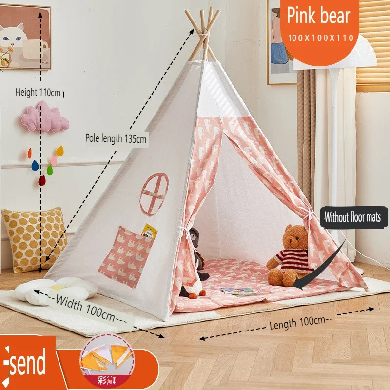 1.35 Tent for Kid Play House Wigwam for Children Portable Children Tipi Tents Teepee Tipi Infantil Kid Tent Girl Play Room Tent 3
