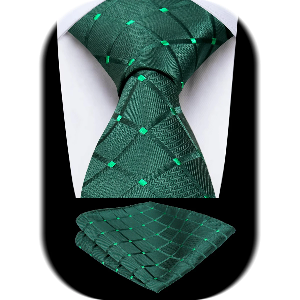 Blaue Business-Krawatte für Männer, Einstecktuch, kariert, Krawatte, Einstecktuch-Set, Luxus-Hochzeit, 8 cm, rote Herren-Krawatten, Taschentuch, Gravatas-Geschenk – Detail 9