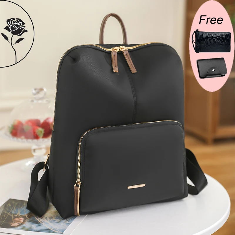 New Fashion Leather Backpack Solid Color Women's Backpacks Ladies Anti  Theft Travel Backpack High Quality Waterproof Bag - AliExpress