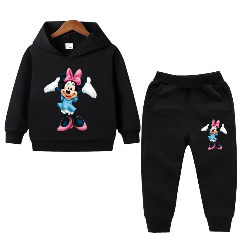 thumbnail image 1 of Traje de primavera y otoño para niñas de Disney, ropa para niñas pequeñas, sudaderas con capucha y pantalones deportivos, conjuntos de 2 piezas, chándal de moda para niños pequeños, 1 of 5