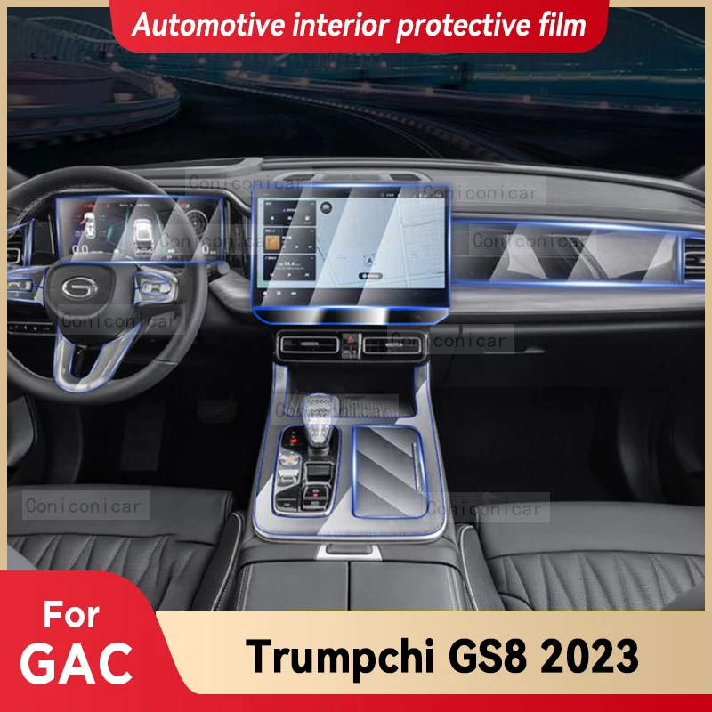 

For GAC Trumpchi GS8 2023 Car Interior Gearbox Panel Anti-Scratch Protective Repair Transparent TPU Film Accessories Sticker