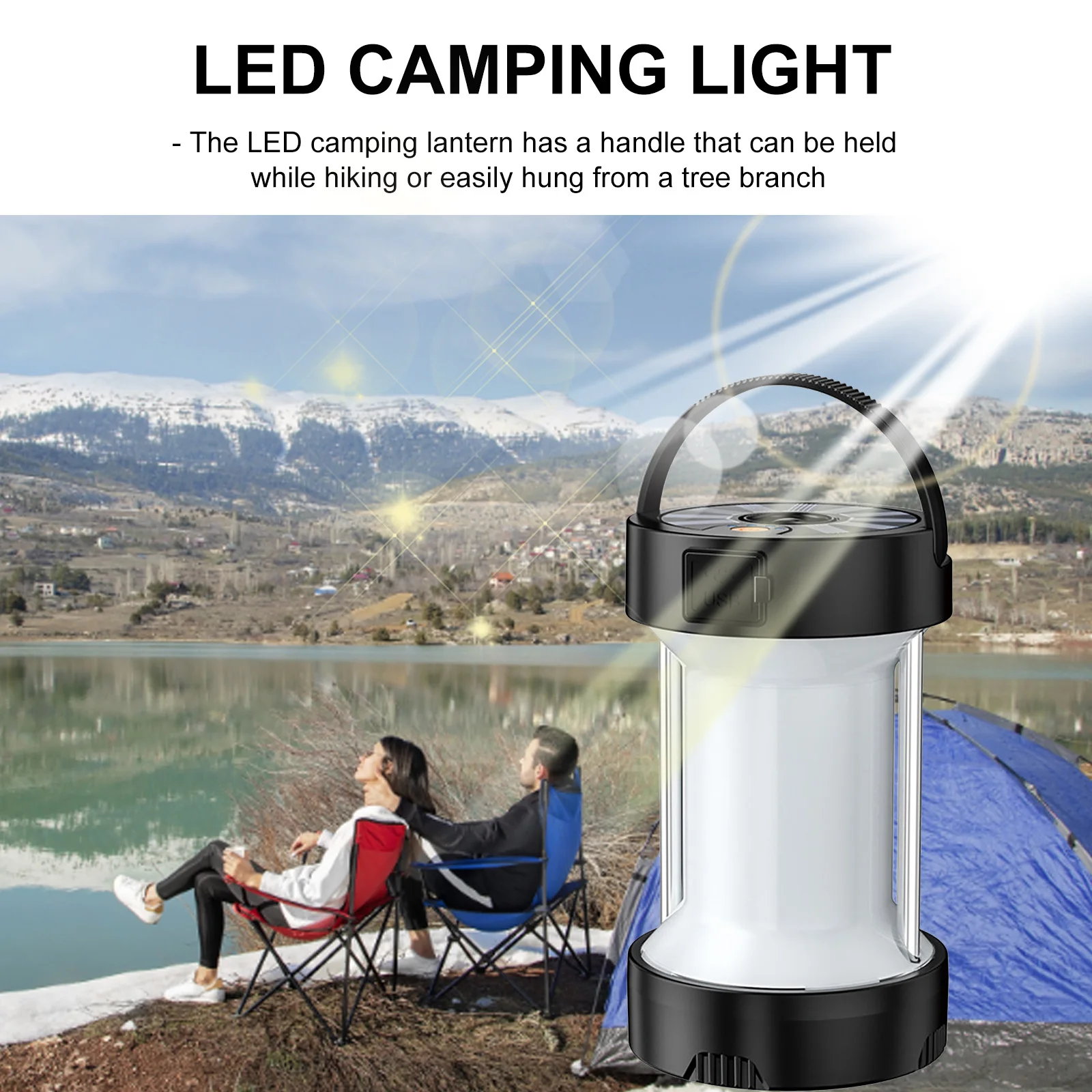 10000mah Camping Equipment Lantern Outdoor Solar Emergency Lights