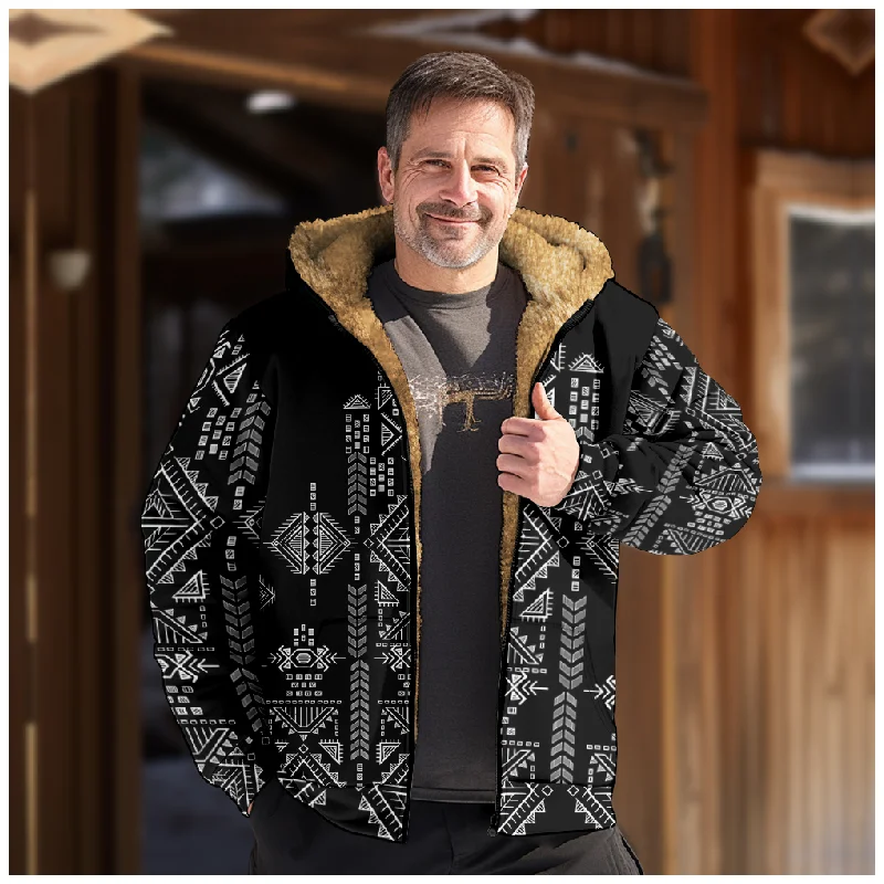 New originality Cotton Coat Hooded Sweater Casual Print Long Sleeve Zipper Sweater Thick Cotton Coat Winter a03
