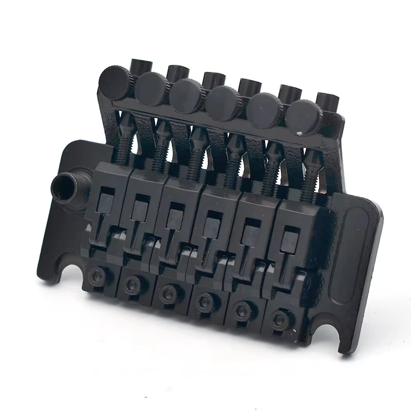 Miwayer Double Locking Tremolo Bridge System mit Whammy Bar für E-Gitarren-Teile und Zubehör, Schwarz/Gold/Chrom – Detail 8