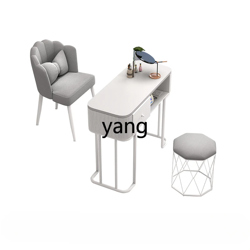 

CX Cream Style Nail Table and Chair Suit Multi-Functional Economical Single Double