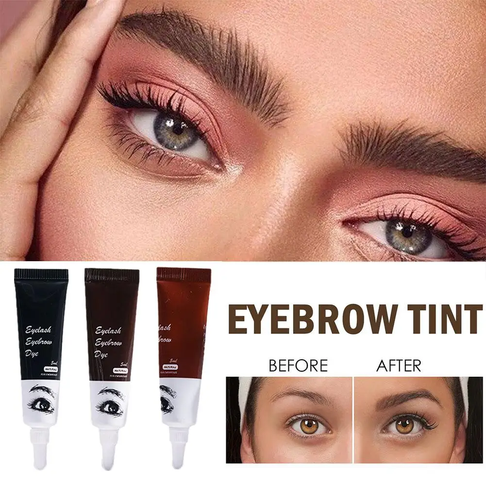 Brown Black Eyelash Eyebrow Dye Tint Kit