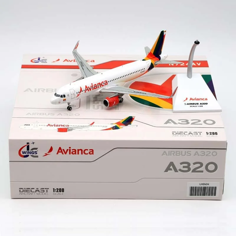 

Литье под давлением в масштабе 1:200, авиакомпании Колумбия, A320, модель N724AV модель самолета из сплава, коллекция сувенирных украшений