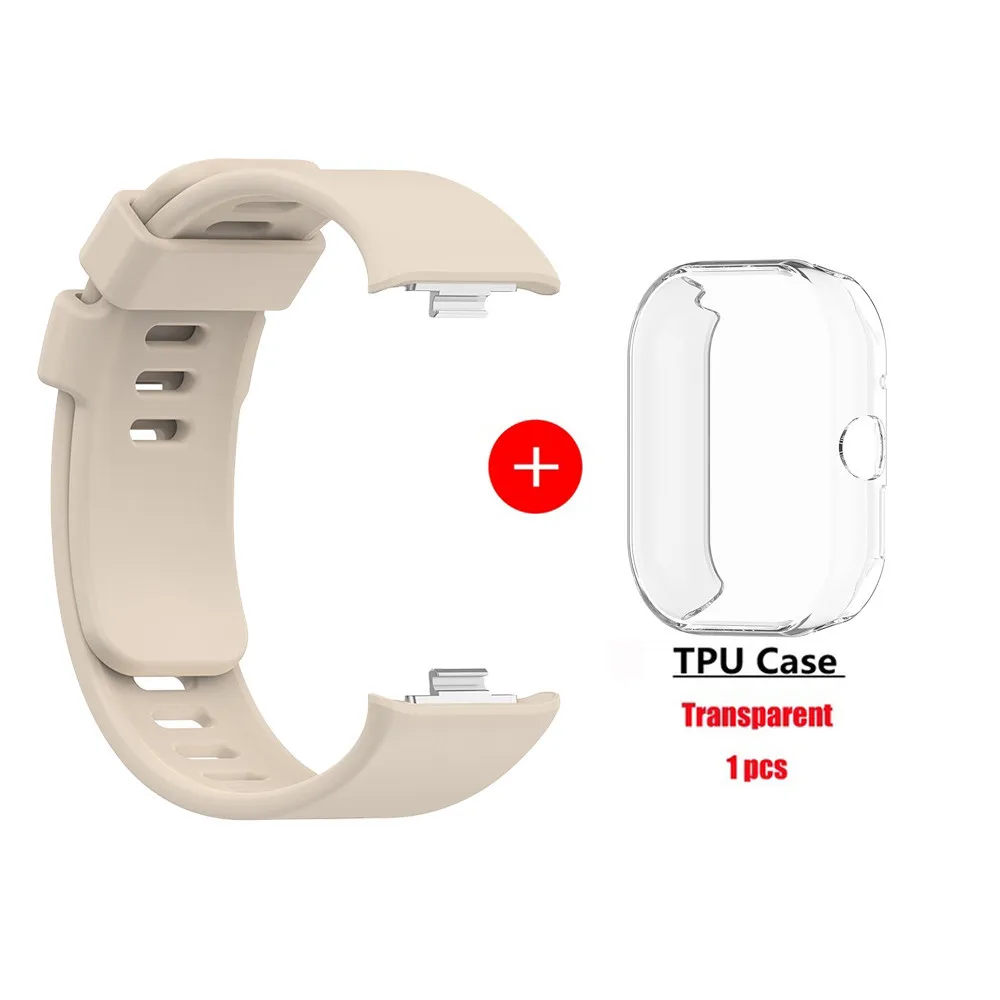 Silicone Strap and Protective Case for Smartwatch with Screen Protector