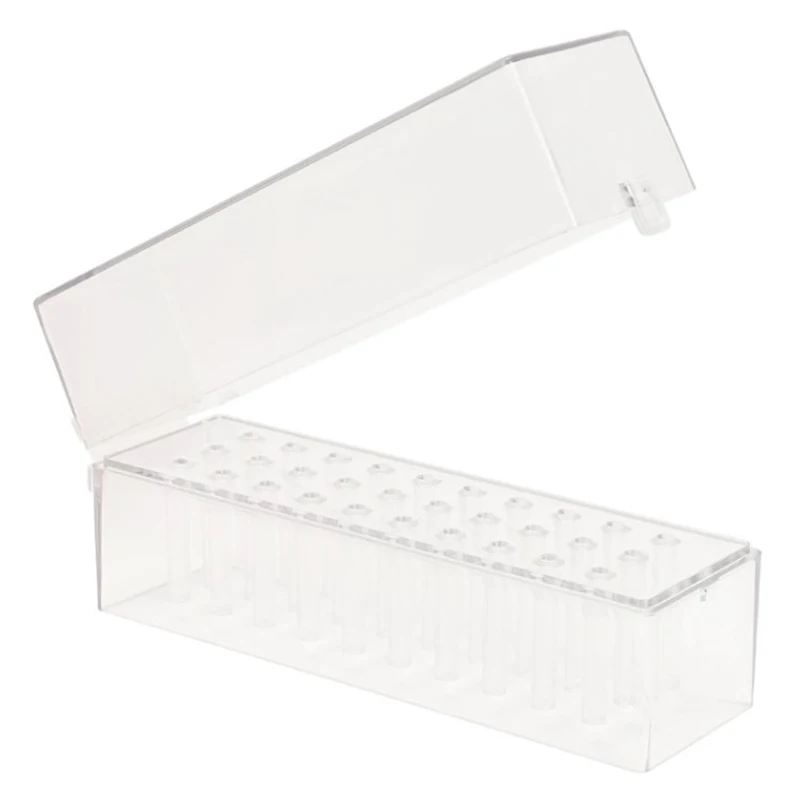 Clear Nail Drill Bits Holder Storage Box For Milling Cutter Dustproof Nail Bit Case For Acrylic Nails Accessories 30 Holes 5