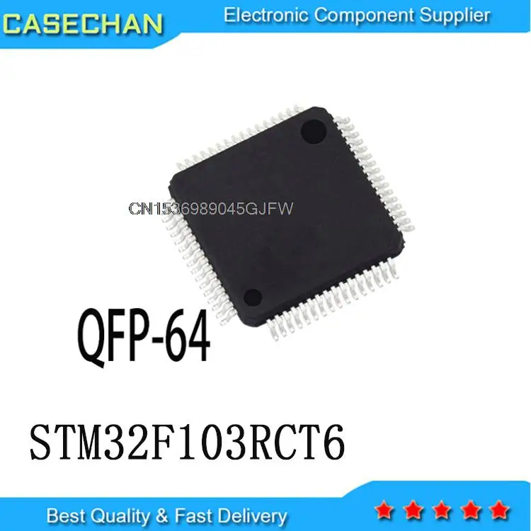 

2PCS New and Original LQFP-64 STM32F103 QFP QFP-64 STM32F103RCT6