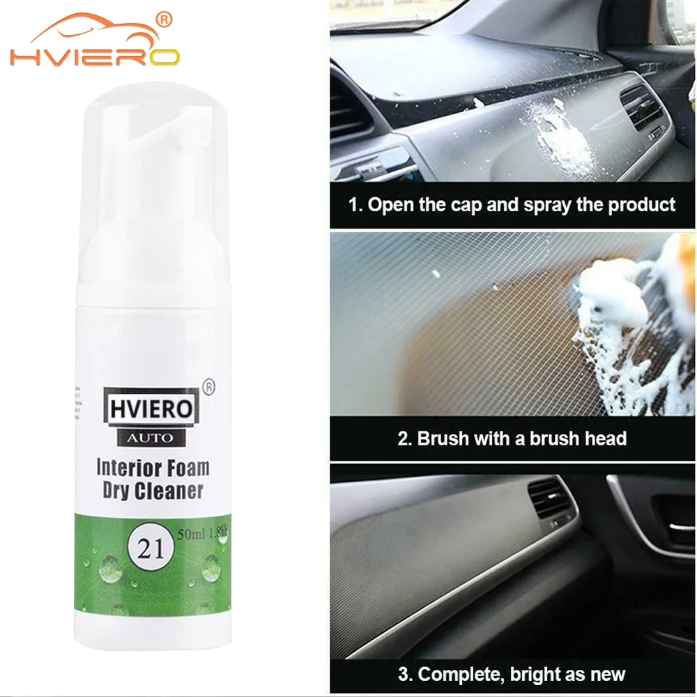 Repair-21 50ml Car Interior Leather Cleaning Foam Dry Agent Auto Supplies Wash Artifact Polish Conserve Remover Stain Paint Care