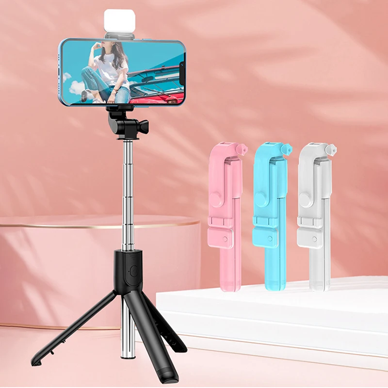 Xiaomi Bluetooth Selfie Stick Tripod Holder Remote Shutter Fill Light Extendable Wireless Remote Retractable Phone Stand selfie stick tripod selfie stick cell phone selfie stick smartphone selfie stick phone selfie tripod smartphone shooting holder