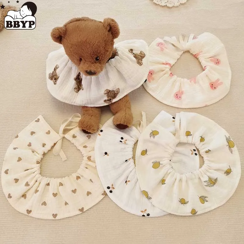 

5Pcs Newborn Gauze Cotton Bibs 360 Degree Rotation Infant Saliva Towel Kids Bandana Burp Cloth Feeding Apron Baby Stuff