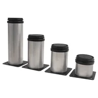 1Pcs 50mm-300mm Furniture Adjustable Cabinet Legs Stainless Steel Furniture Legs Cabinet Table Sofa Bed Feet Furniture Legs Feet 6