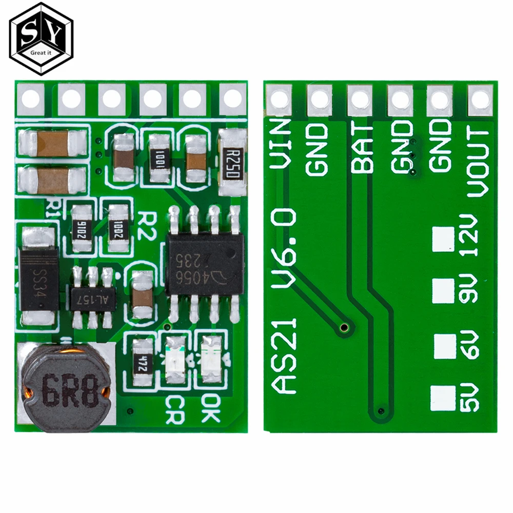 3.7V 4.2V Charger 5V 6V 9V 12V Discharger Board DC DC Converter Boost Module For Diy Solar Mobile Power Chargewer 18650 lithium 6