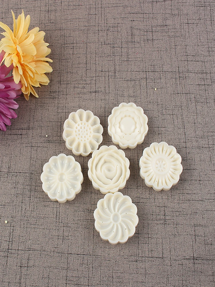 Zufällige Mondkuchenform, Handdruck-Blumenform für Mondkuchen zum Mittherbstfest, DIY Mondkuchen-Druckform, Fondant-Dekorationswerkzeuge – Detail 5
