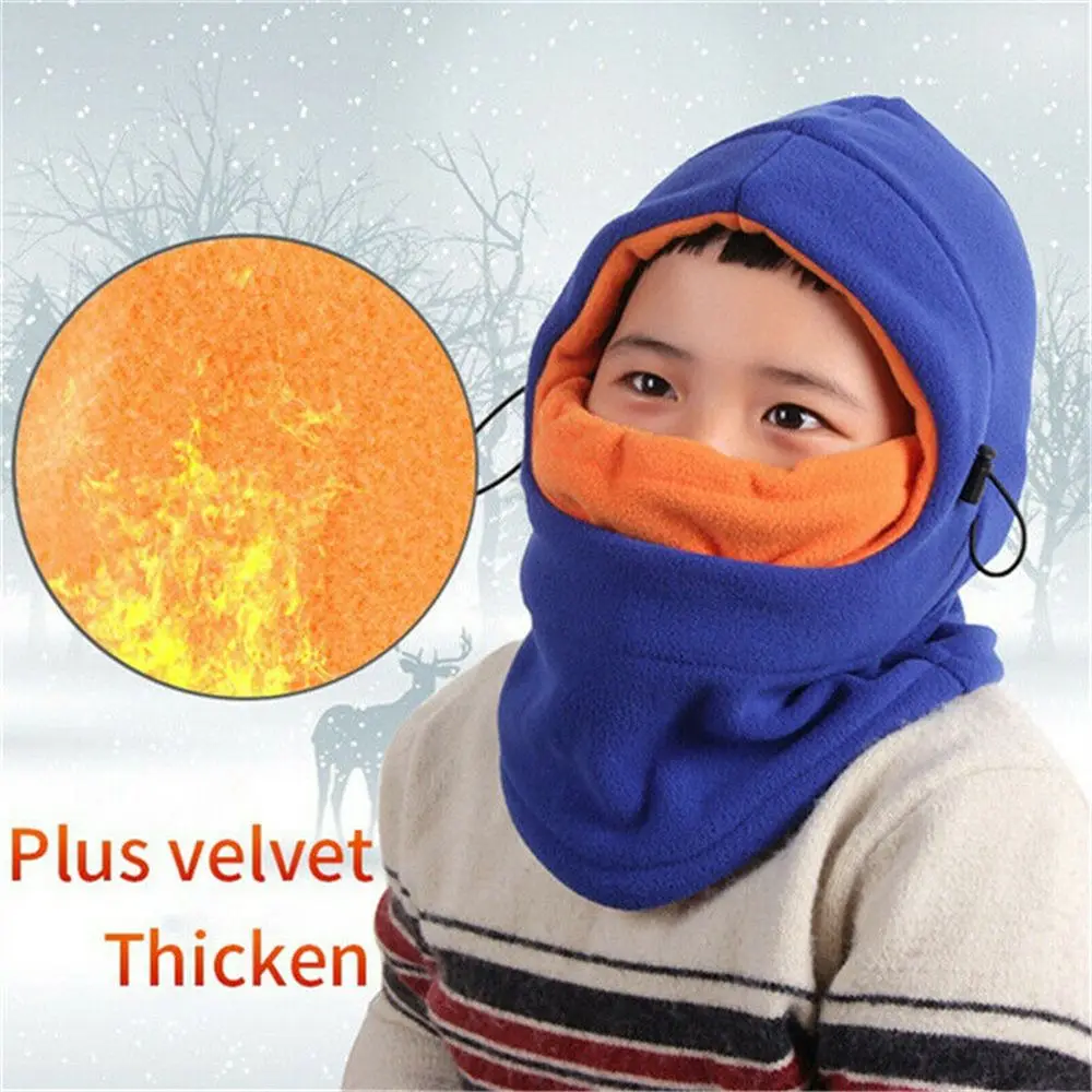 Kinder Winter Fleece Sturmhaube Hut Thermo Hals Warm Vollgesichts Skimaske Kapuze Kappe Jungen Mädchen Kinder Kappe für 3-10 Jahre – Detail 2