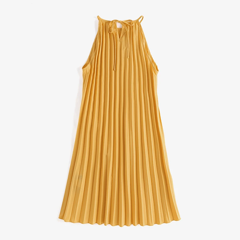 2024 Sexy Straps Mini Sundress Celmia Women Sleeveless Pleated Dress Party Summer Casual Loose O Neck Short Robes Oversize Dress