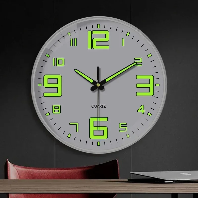 8 Inch Modern Light Luxury Luminous Wall clock Non Ticking Travel Time Accuracy Fashion Wall Clock for Home Decoration Bedroom