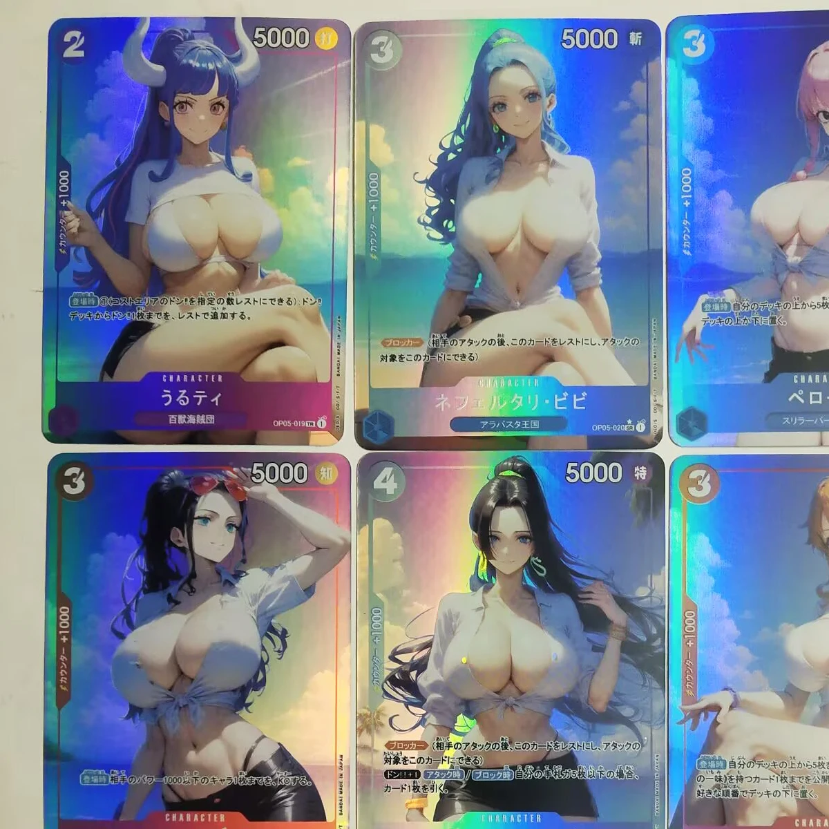 Diy One Piece Perona Nami Hancock Robin Vivi Ulti Uta Color Flash Card Classic Anime Game Collection Cards Gift Toy 9Pcs/set