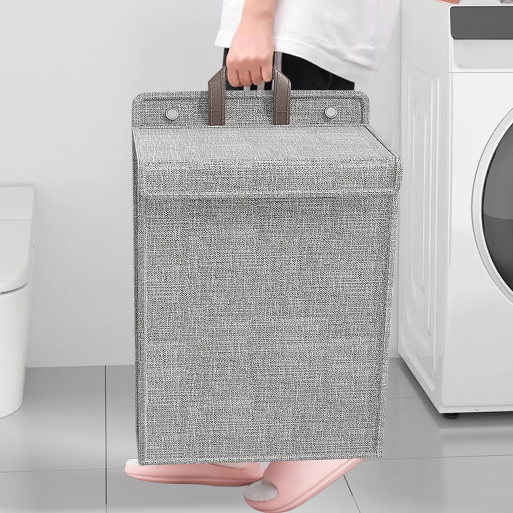 1pc Foldable Laundry Basket Hamper With Hanging Frame For Bathroom And  Bedroom, Washing Storage And Organization>laundry Basket / Dirty Clothes  Basket