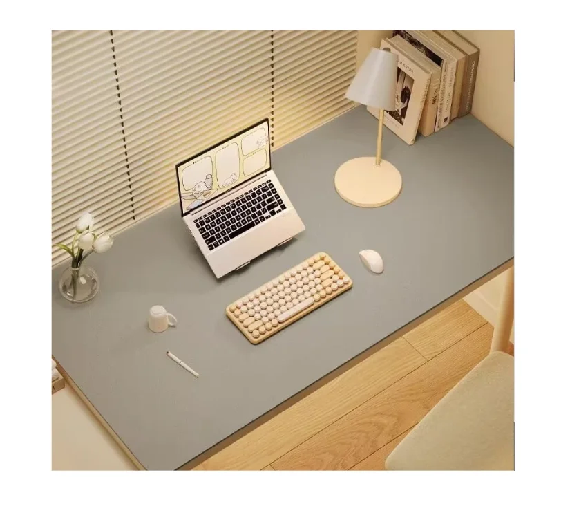 Solid color PU leather tablecloth waterproof dining table mat study coffee table computer desktop Modern table mat decorationt